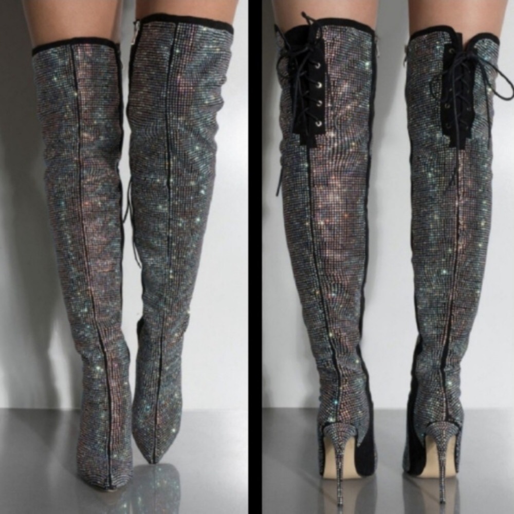 🔥Size 7 Left! 🔥Be Dazzling Rhinestone TH Boots - Picture 2 of 8